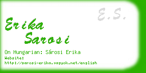 erika sarosi business card